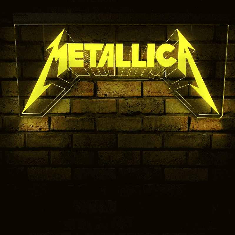 metallica neon sign